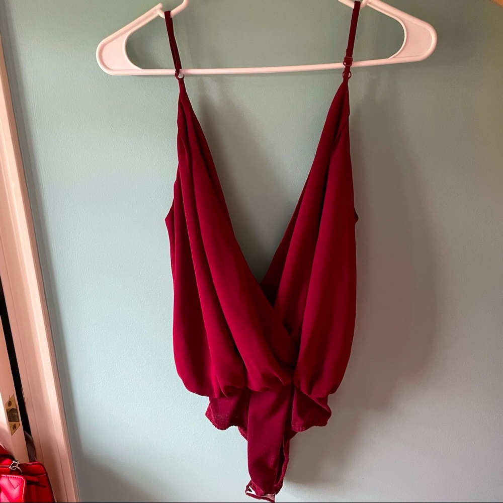 maroon bodysuit